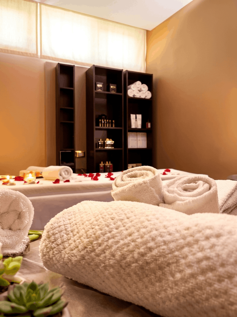 Zona relax con lettini